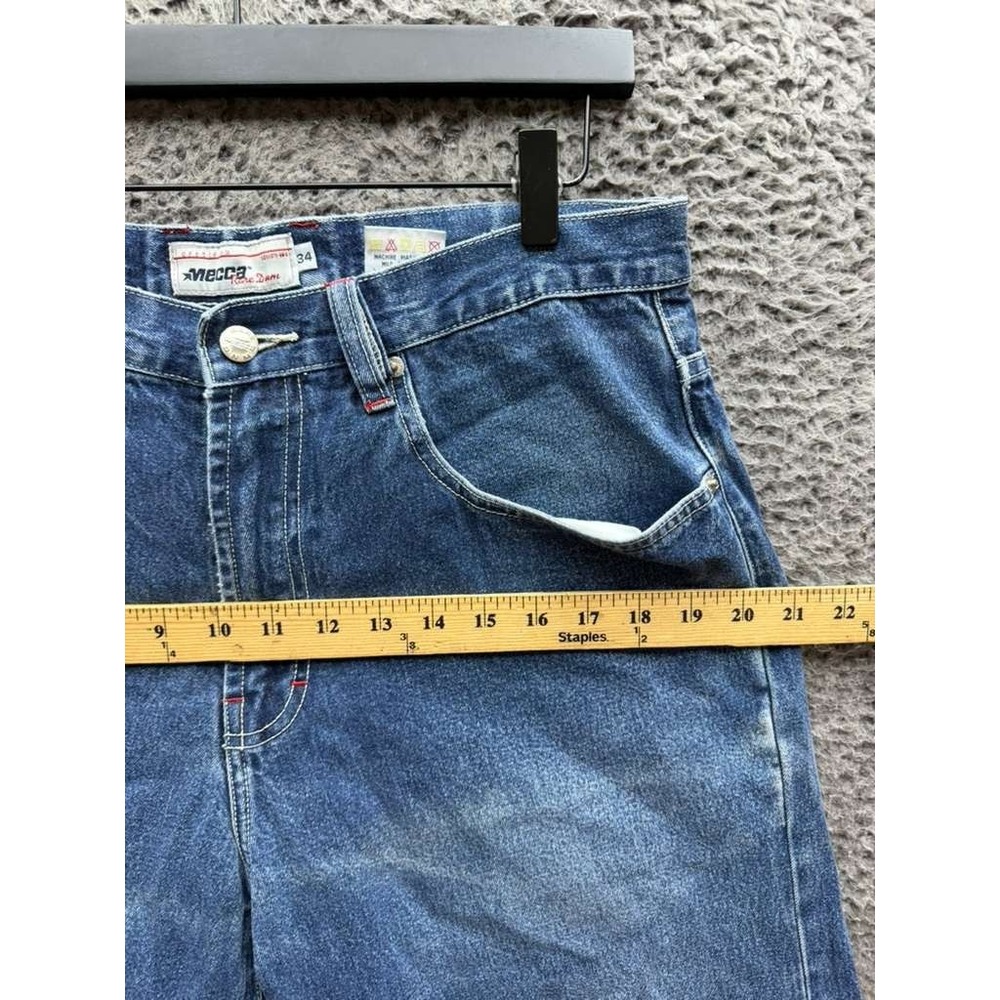 Vintage Y2k Mecca Relaxed Fit Straight Denim Jeans Blue Medium Wash Mens Size 34 - Picture 14 of 16